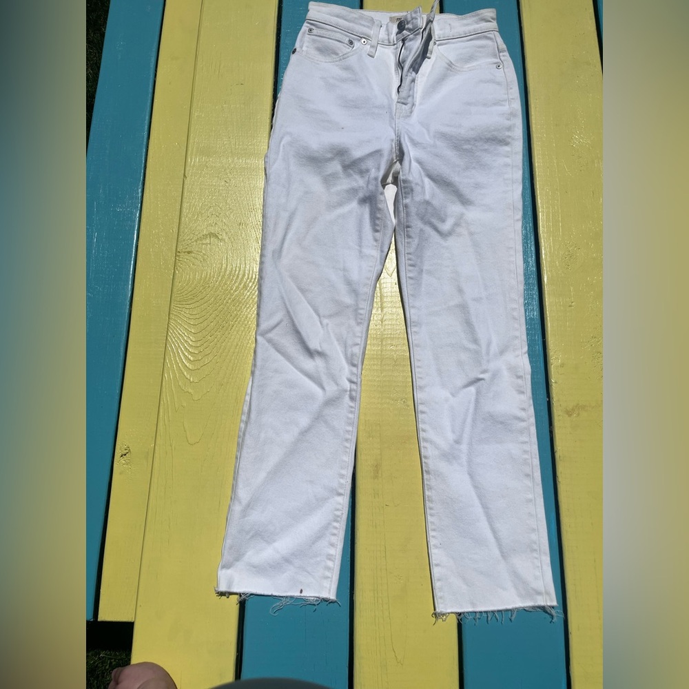 Madewell White Straight-Leg Jeans